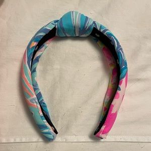 Lele Sadoughi x Lilly Pulitzer Slim Knotted Headband in Rainforest Retreat